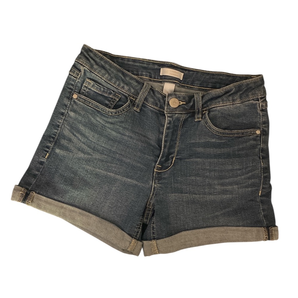 LC Lauren Conrad Blue Jean Shorts with Distressed Details 4 GUC